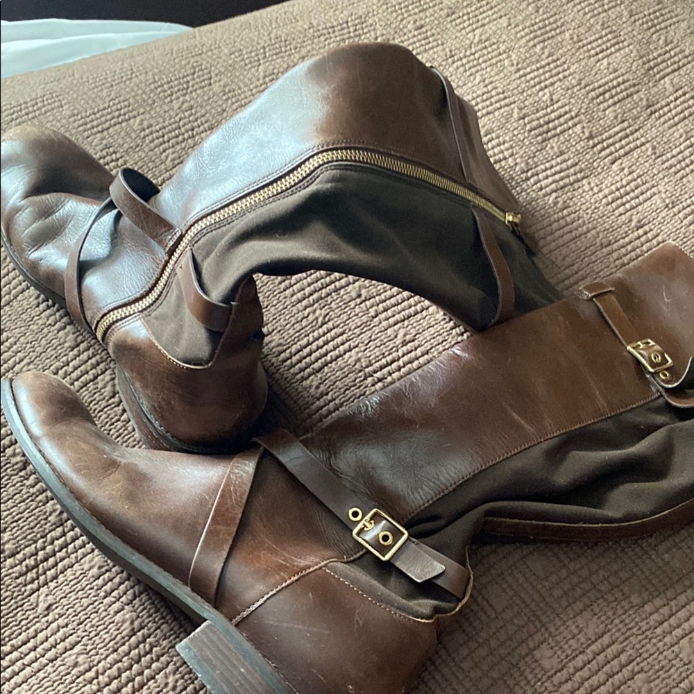 Cole Haan Brown Leather Riding Boots. Size 9